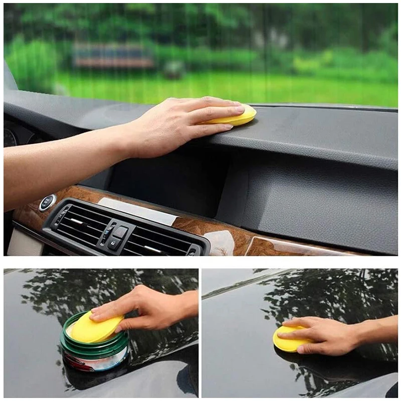 Wax Applicator Pad - 12 Buah Bantalan Spons Busa Poles