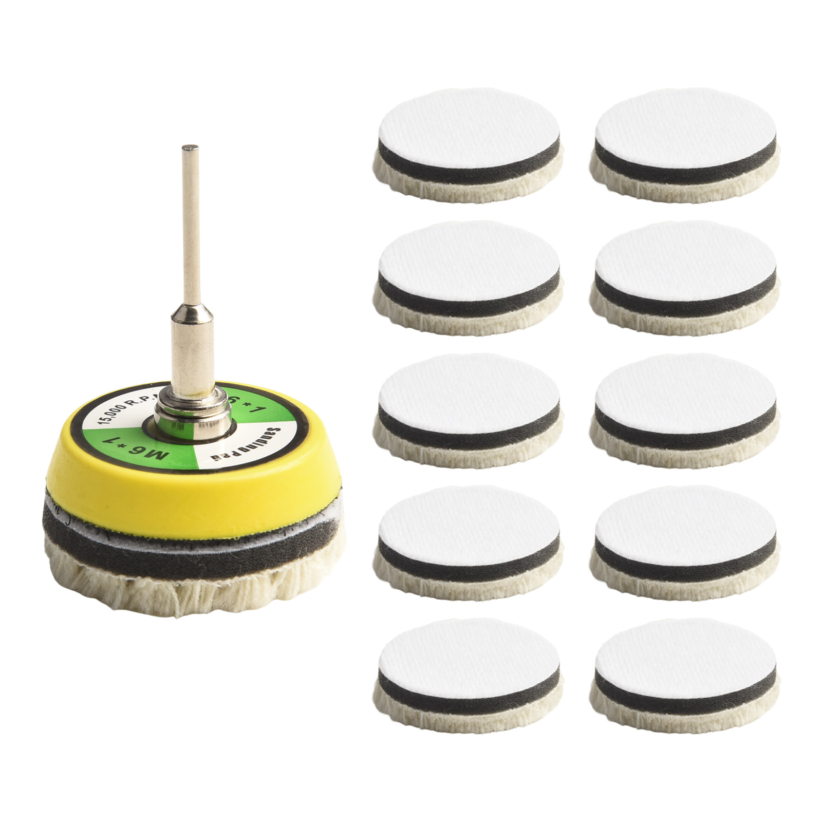 Bantalan Pemoles Wol 11 Buah/S - Polish Pad Set Buffer ulasan dan harga